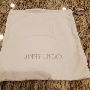 JIMMY CHOO White Silk Dust Bag / Dust Cover (13" X 13.5")
